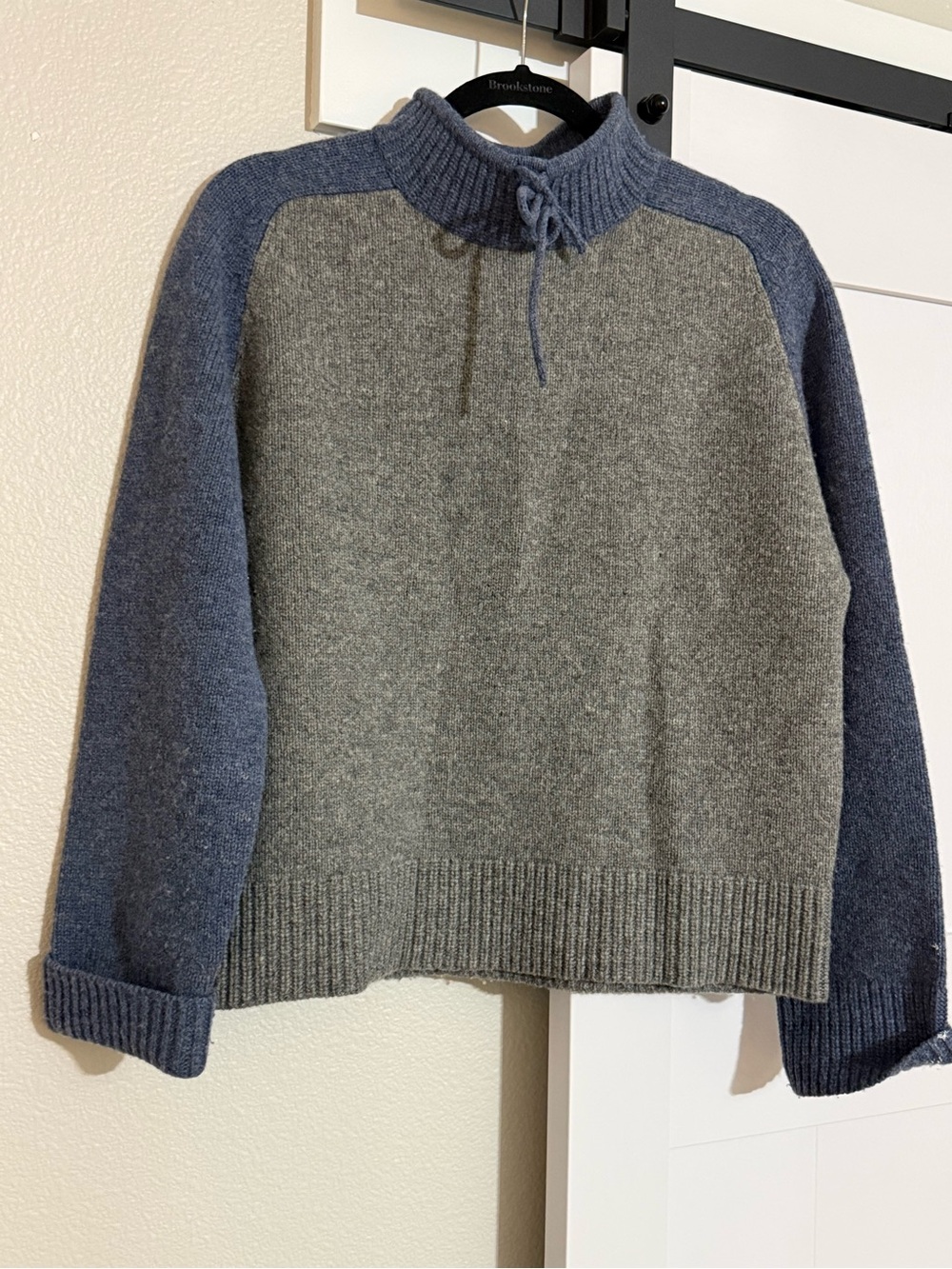 Woolrich Women's Two-Tone Turtleneck Sweater - Gray & Blue
